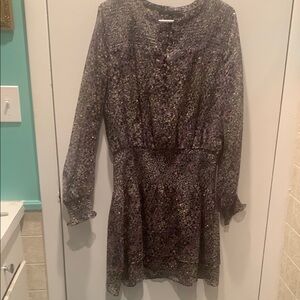 White House Black Market.  Med Long Sleeve Floral Dress